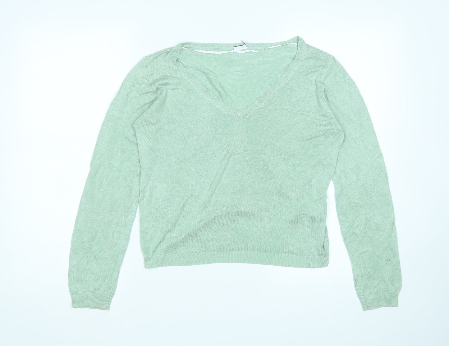 Womens UK Size L Vera Moda Green Pullover Jumper
