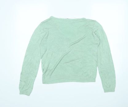 Womens UK Size L Vera Moda Green Pullover Jumper