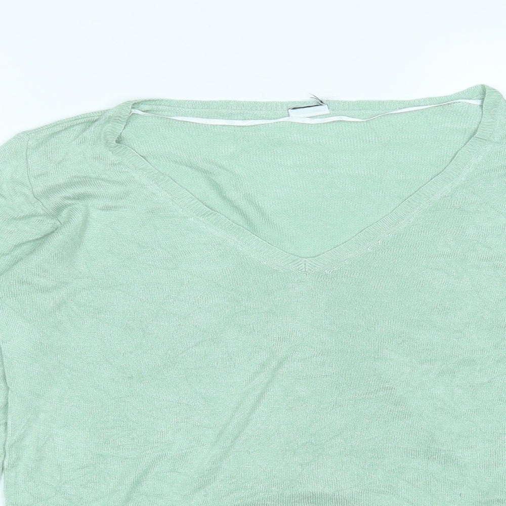 Womens UK Size L Vera Moda Green Pullover Jumper