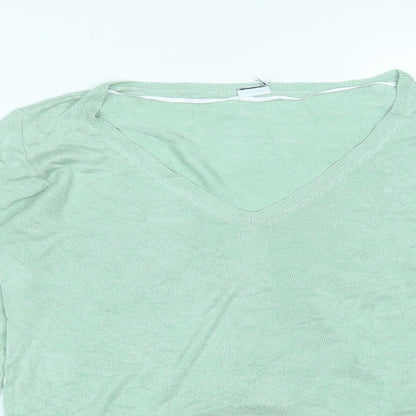 Womens UK Size L Vera Moda Green Pullover Jumper