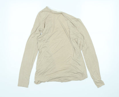 Back view of NICE women’s beige cardigan jumper, size S