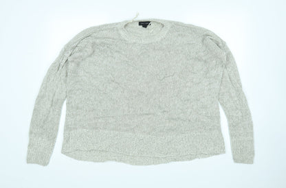 Womens UK Size L New Look Grey Pullover Jumper