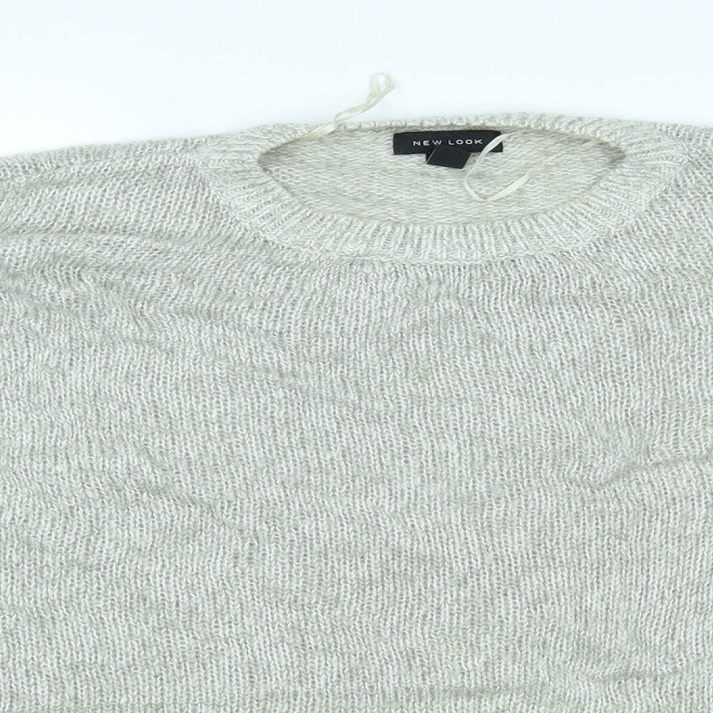 Womens UK Size L New Look Grey Pullover Jumper