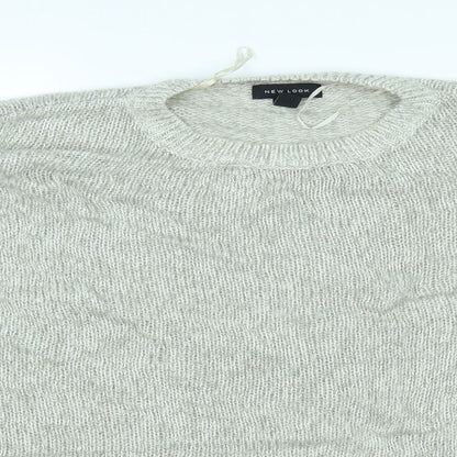 Womens UK Size L New Look Grey Pullover Jumper