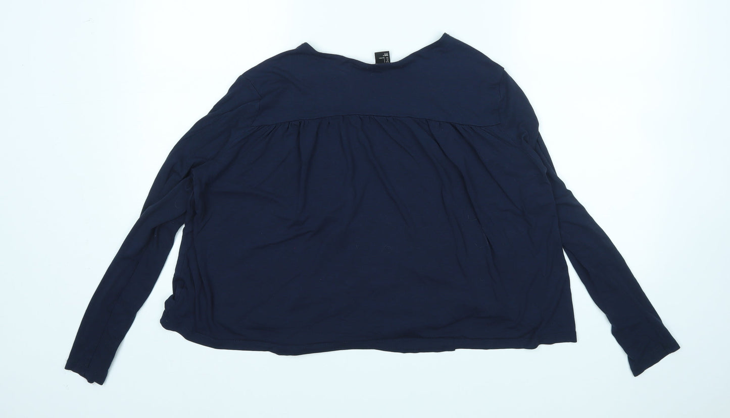 Womens UK Size S H&M Blue Cardigan Jumper