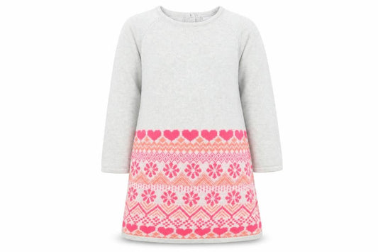 Preowrn Girls Multicoloured Argyle/Diamond  Jumper Dress  Size 18-24 Months