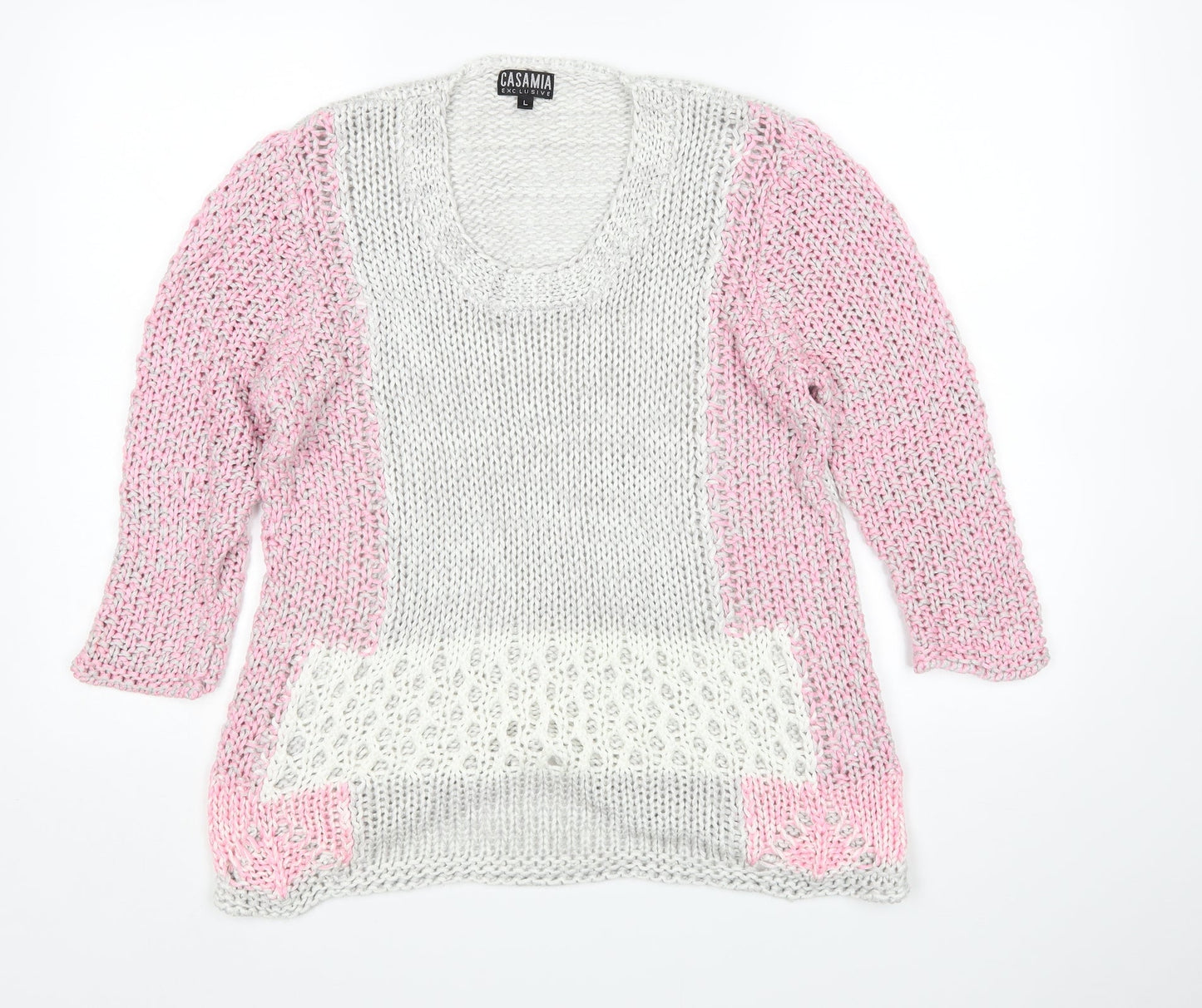 Womens UK Size L Casamia Multicoloured Pullover Jumper