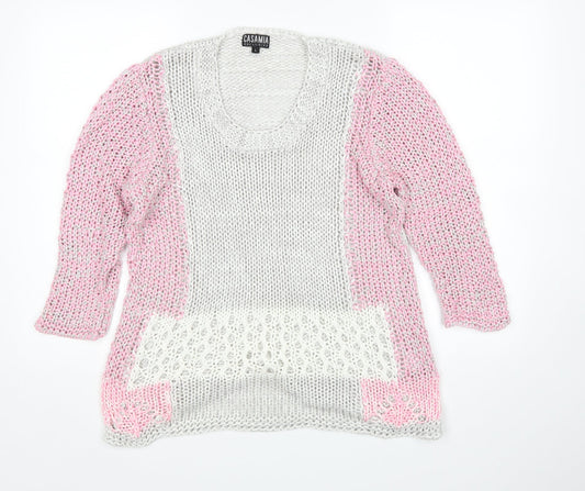 Womens UK Size L Casamia Multicoloured Pullover Jumper
