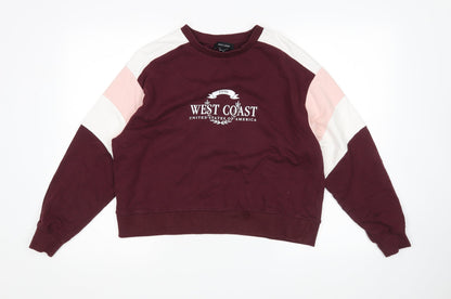 Additional front view of New Look women’s multicoloured pullover sweatshirt, size S