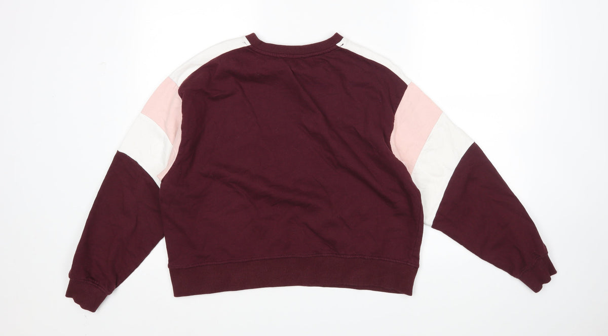 Back view of New Look women’s multicoloured pullover sweatshirt, size S