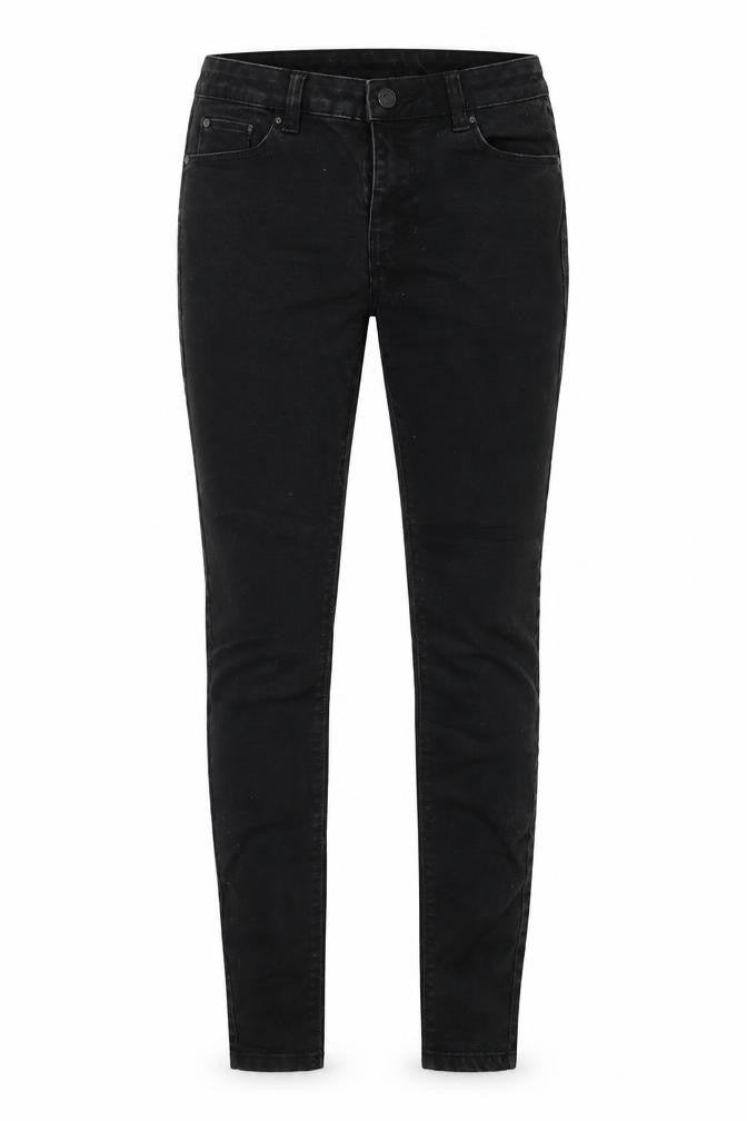 Front view of Denim Co women’s black skinny jeans, size UK 8, 28-inch leg