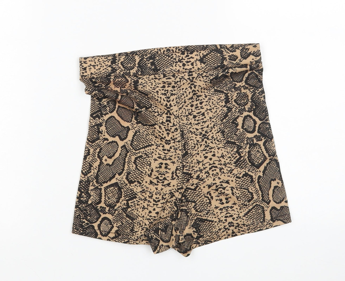 PRETTYLITTLETHING Womens Multicoloured Animal Print  Hot Pants Shorts Size 6
