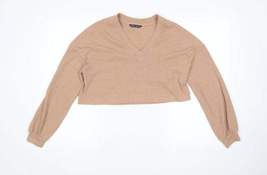 SheIn Womens Brown   Pullover Jumper Size XS  - Cropped