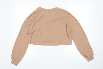 SheIn Womens Brown   Pullover Jumper Size XS  - Cropped