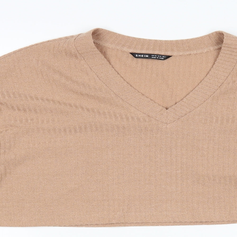 SheIn Womens Brown   Pullover Jumper Size XS  - Cropped