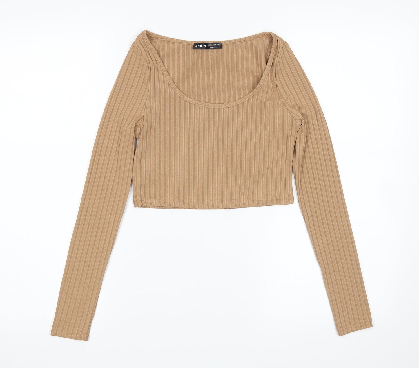 Shein  Womens Brown   Cropped T-Shirt Size XS