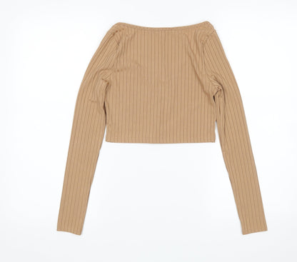 Shein  Womens Brown   Cropped T-Shirt Size XS