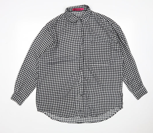 Boohoo Womens Multicoloured Check  Shirt Dress  Size M
