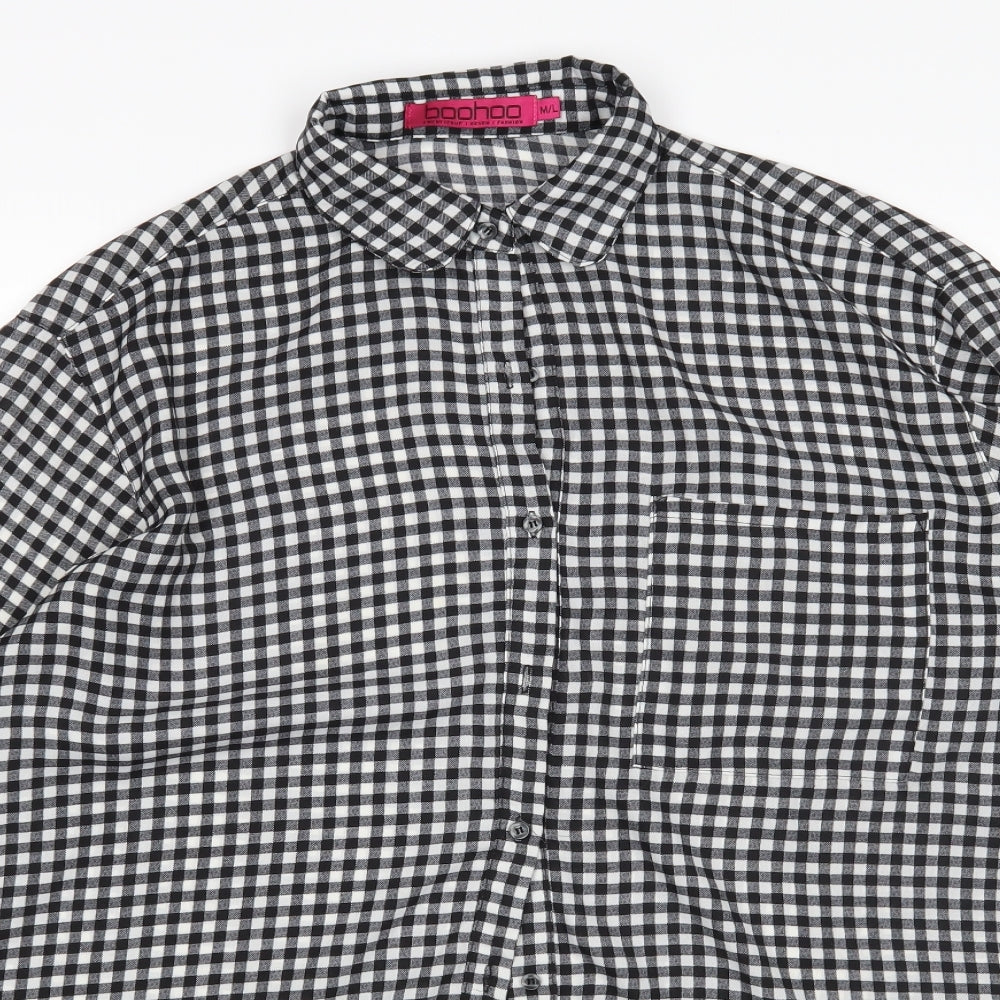 Boohoo Womens Multicoloured Check  Shirt Dress  Size M