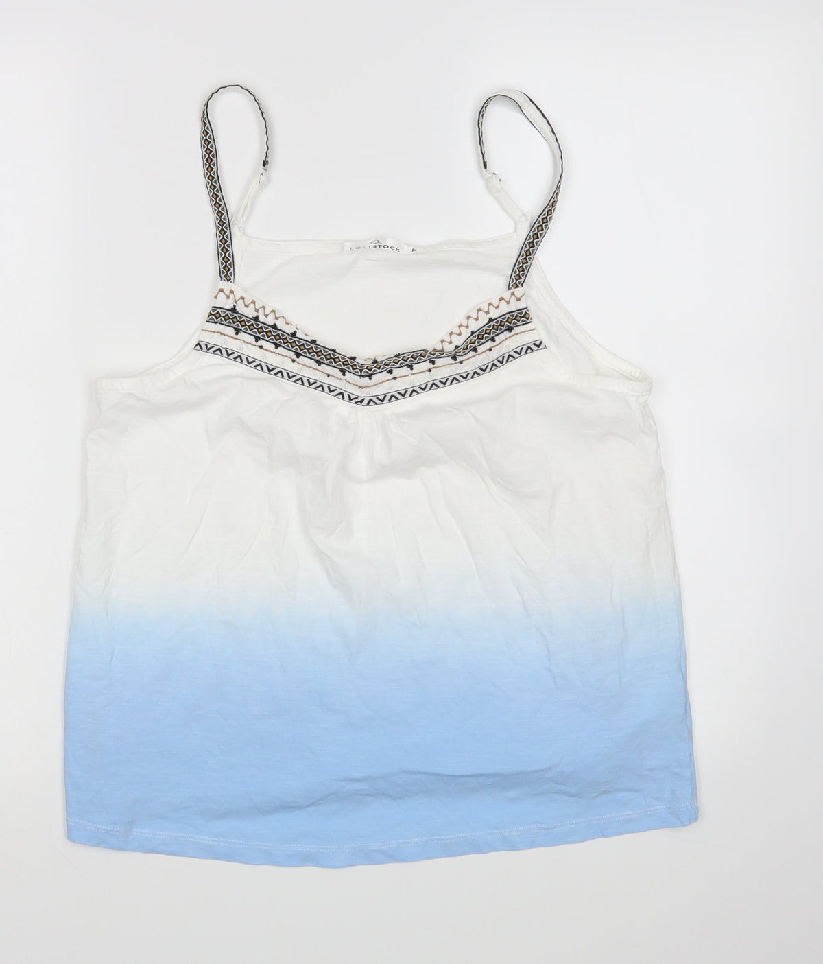 Additional front view of Lootstock women’s multicoloured basic tank, size M