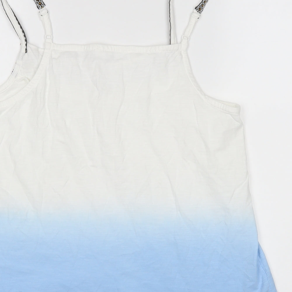Brand and care label for Lootstock women’s multicoloured basic tank, size M