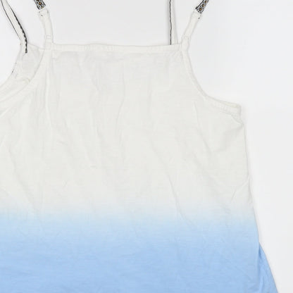 Brand and care label for Lootstock women’s multicoloured basic tank, size M