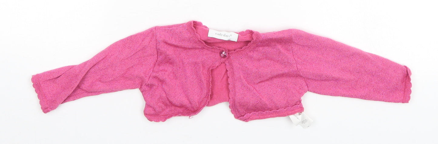 Earlydays Girls Pink   Cardigan Jumper Size 6-9 Months