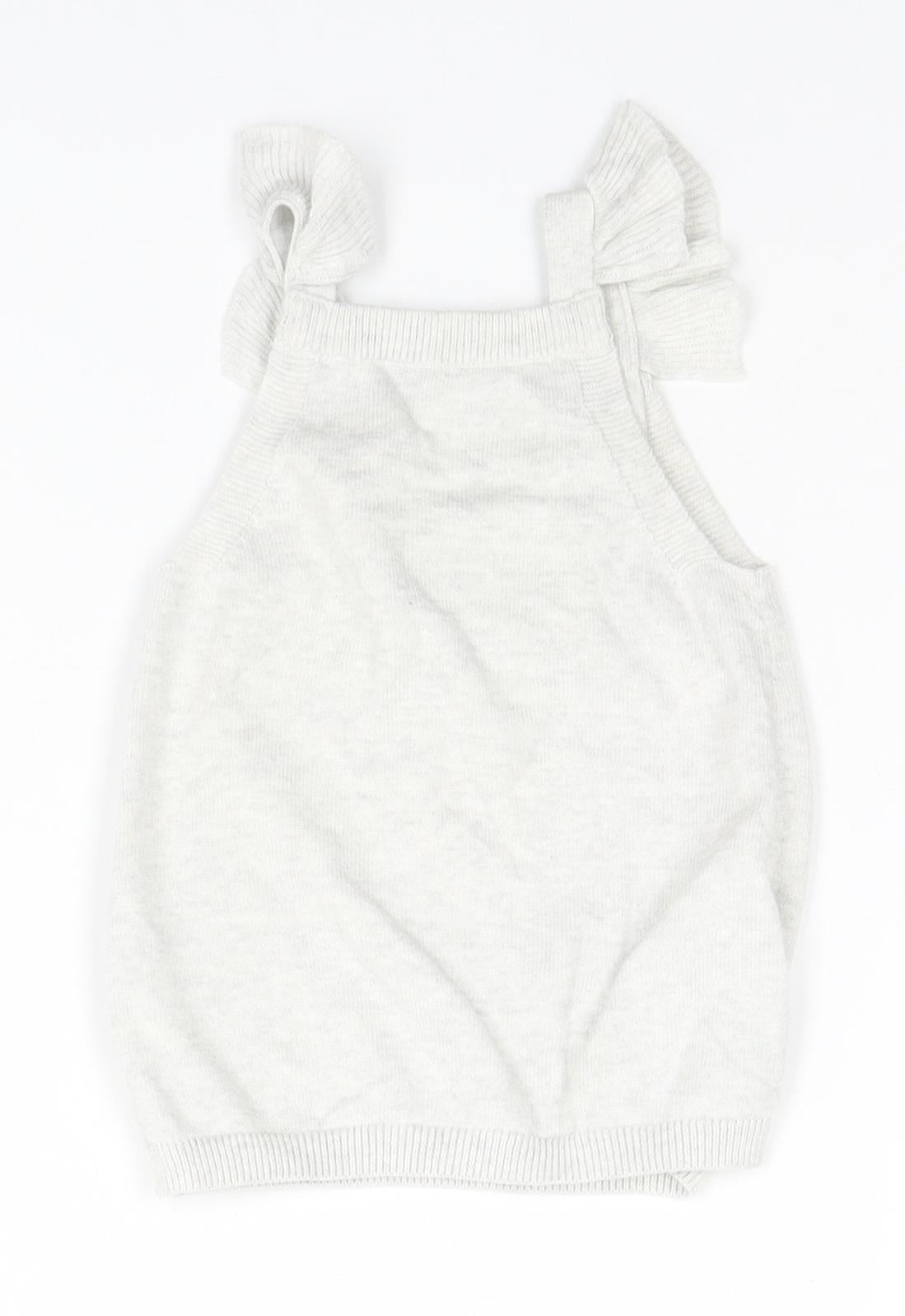 Back view of O.C. Sweaters girls’ grey a-line - bunny
