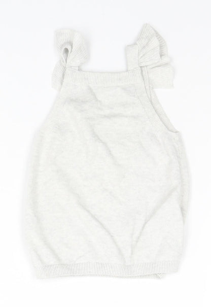 Back view of O.C. Sweaters girls’ grey a-line - bunny