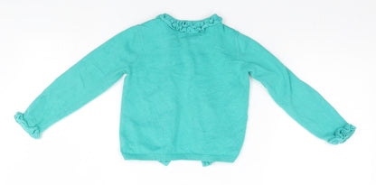 Bows & Arrows Girls Green   Cardigan Jumper Size 4-5 Years