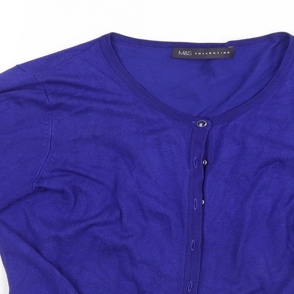 Womens UK Size  Marks and Spencer Blue Cardigan Jumper