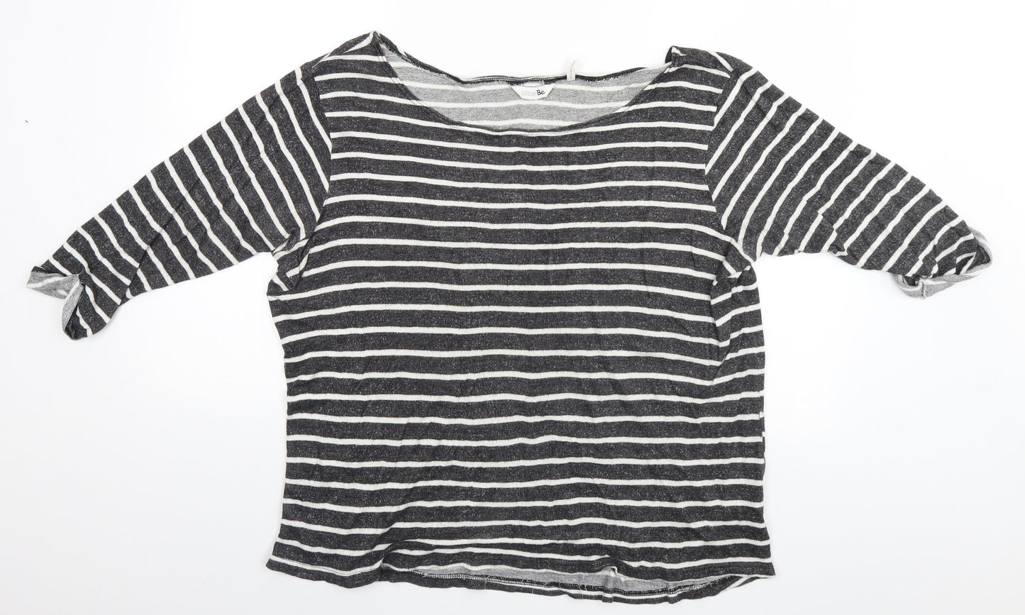 Womens UK Size 20 Label BE Grey Basic T-Shirt