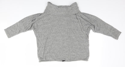 Womens UK Size S Apricot Grey Pullover Jumper