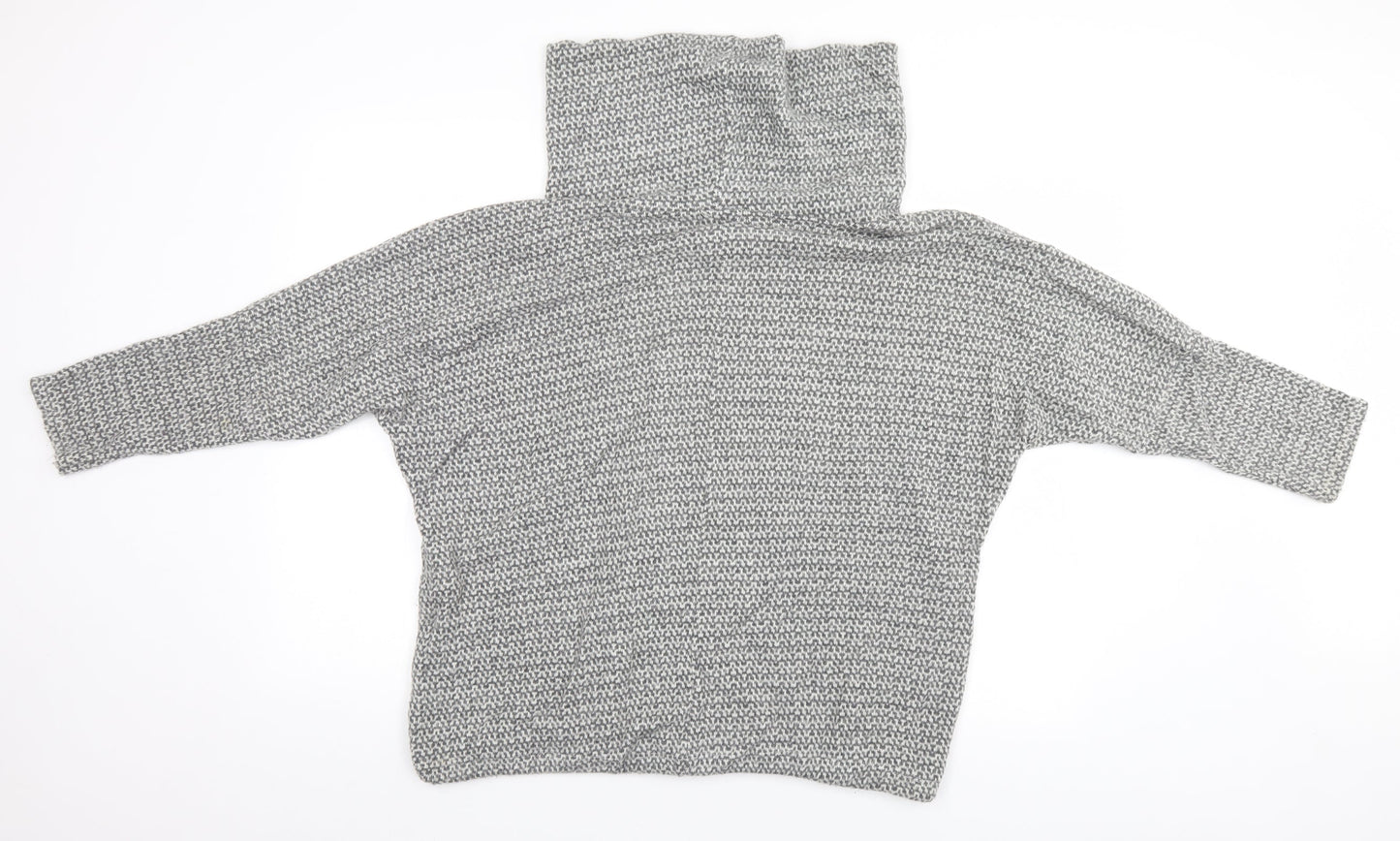 Womens UK Size S Apricot Grey Pullover Jumper