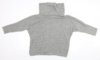 Womens UK Size S Apricot Grey Pullover Jumper