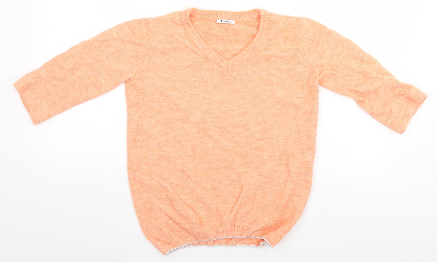 TU Womens Orange   Pullover Jumper Size 10