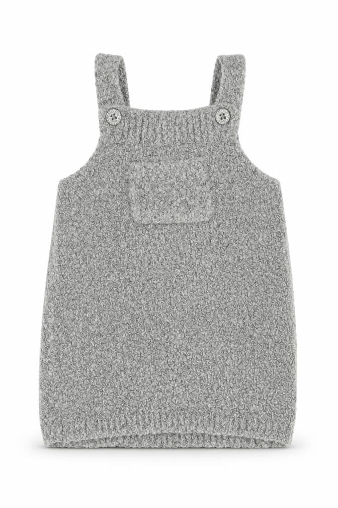 Front view of F&F Baby Grey Coverall One-Piece, size 6-9, Months