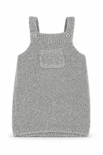 Front view of F&F Baby Grey Coverall One-Piece, size 6-9, Months