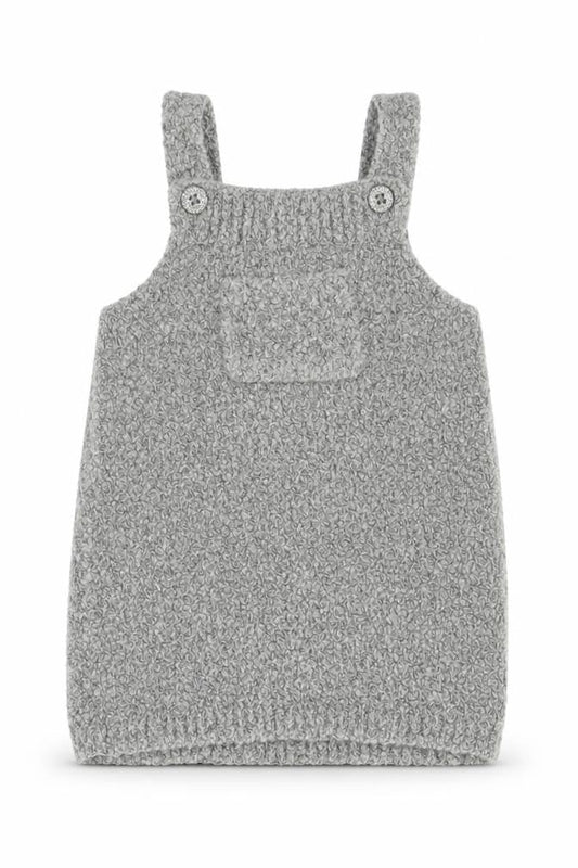 Front view of F&F Baby Grey Coverall One-Piece, size 6-9, Months