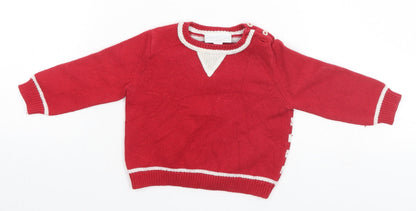 The White Company Baby Red   Pullover Jumper Size 3-6 Months