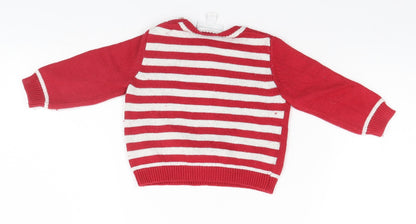 The White Company Baby Red   Pullover Jumper Size 3-6 Months