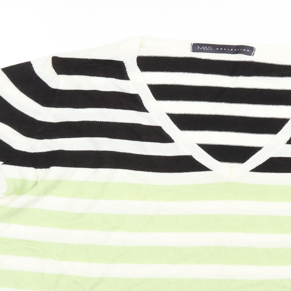 Womens UK Size 10 Marks and Spencer Green Pullover Jumper
