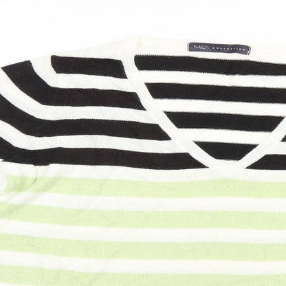 Womens UK Size 10 Marks and Spencer Green Pullover Jumper