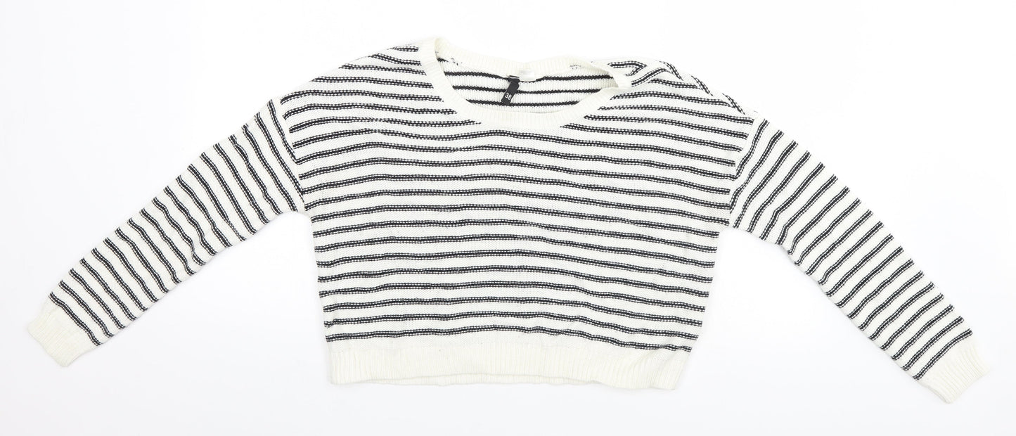 Womens UK Size 10 Divided White Pullover Jumper