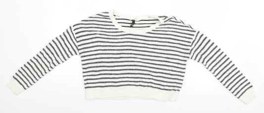 Womens UK Size 10 Divided White Pullover Jumper