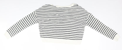 Womens UK Size 10 Divided White Pullover Jumper