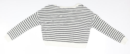 Womens UK Size 10 Divided White Pullover Jumper