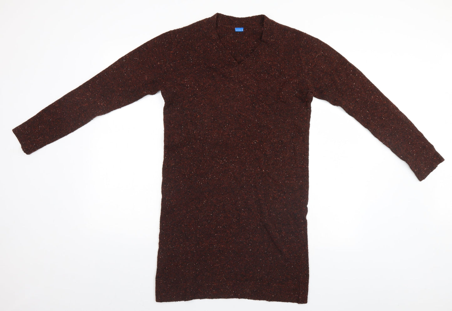 Womens UK Size S Preworn Brown Pullover Jumper