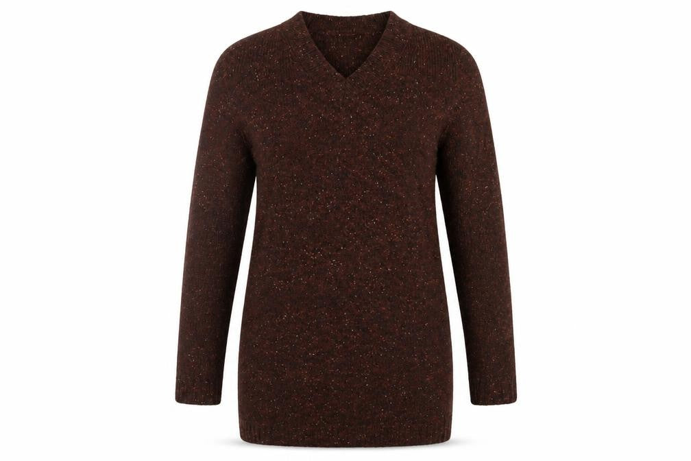 Womens UK Size S Preworn Brown Pullover Jumper
