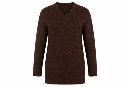 Womens UK Size S Preworn Brown Pullover Jumper